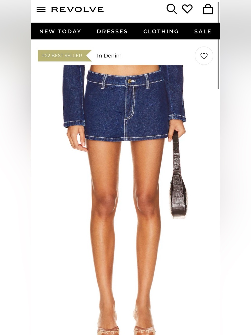 Revolve Lioness Rhode Mini Skirt in Blue Denim